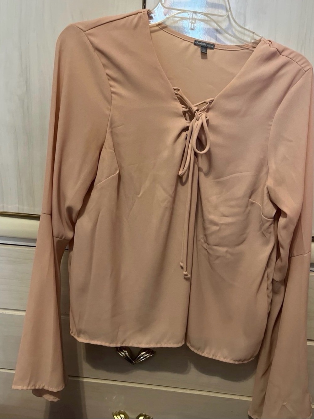 Pink Bell Sleeve blouse
